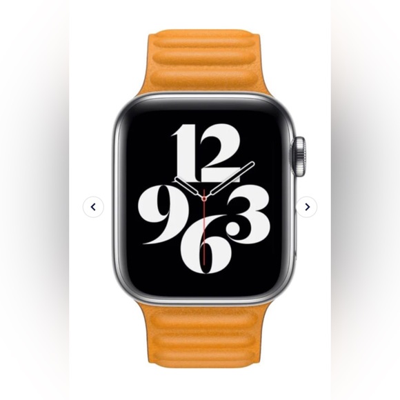 NWT - Apple Watch Band 40mm Leather Link Magnetic Closure California Poppy - Picture 7 of 8